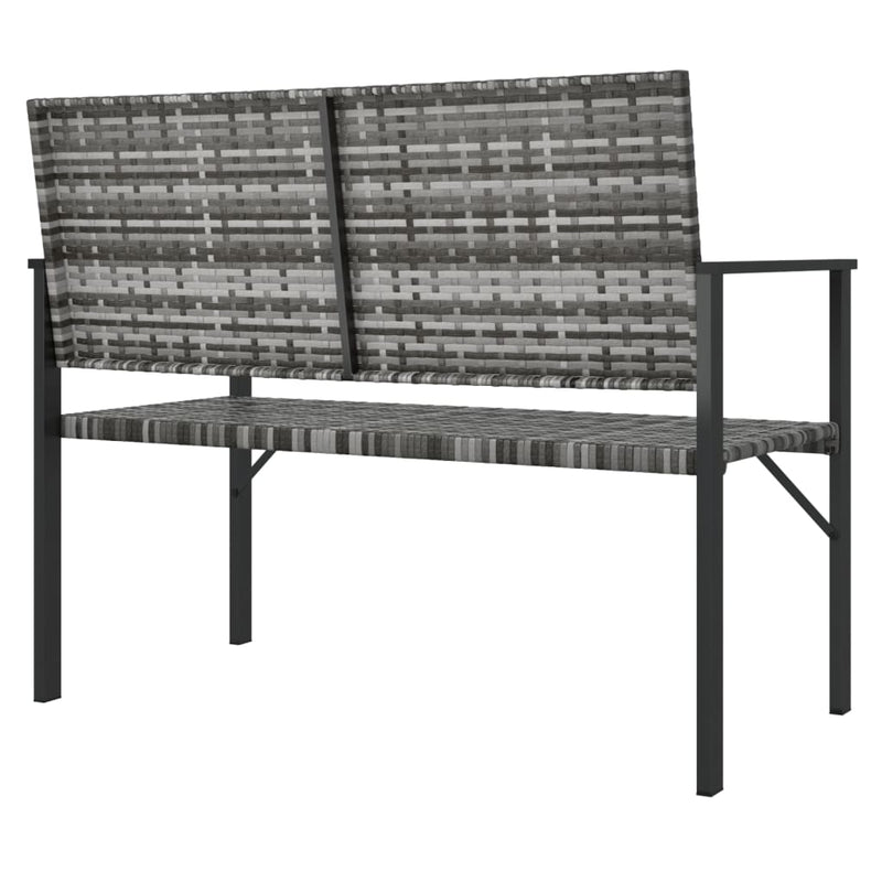 vidaXL 2-személyes szürke polyrattan kerti pad
