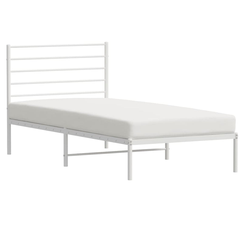 vidaXL fehér fém ágykeret fejtámlával 90x200 cm