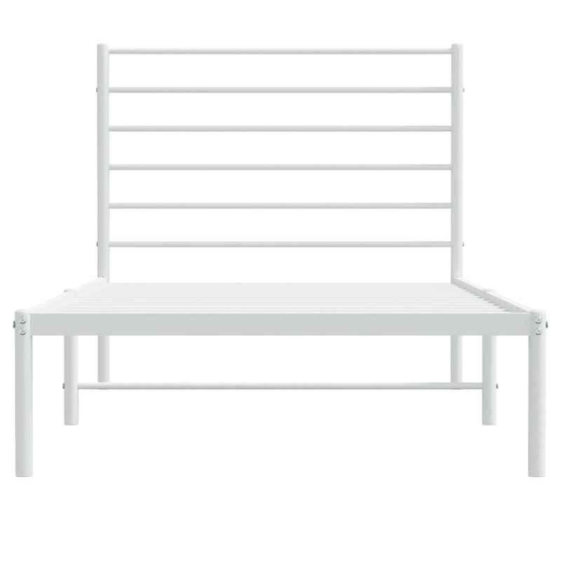vidaXL fehér fém ágykeret fejtámlával 90x200 cm