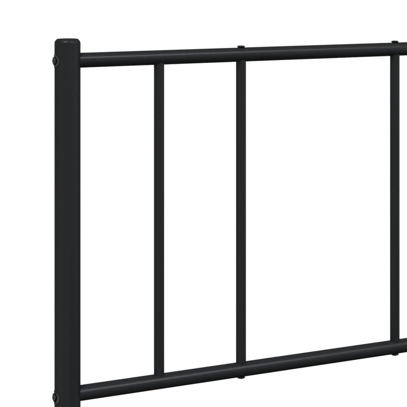 vidaXL fekete fém ágykeret fej- és lábtámlával 120 x 190 cm
