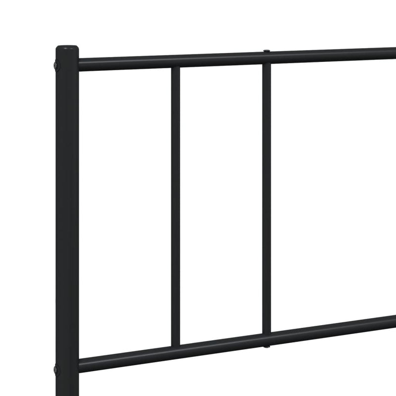 vidaXL fekete fém ágykeret fej- és lábtámlával 193 x 203 cm