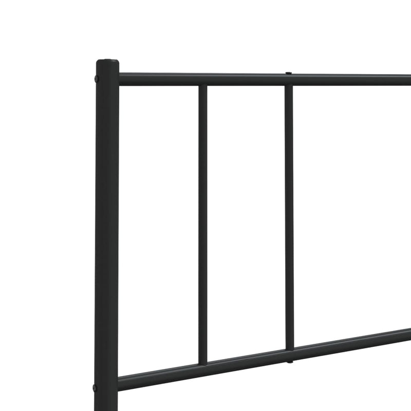 vidaXL fekete fém fejtámla 120 cm