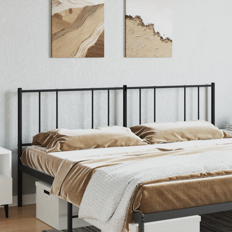 vidaXL fekete fém fejtámla 180 cm