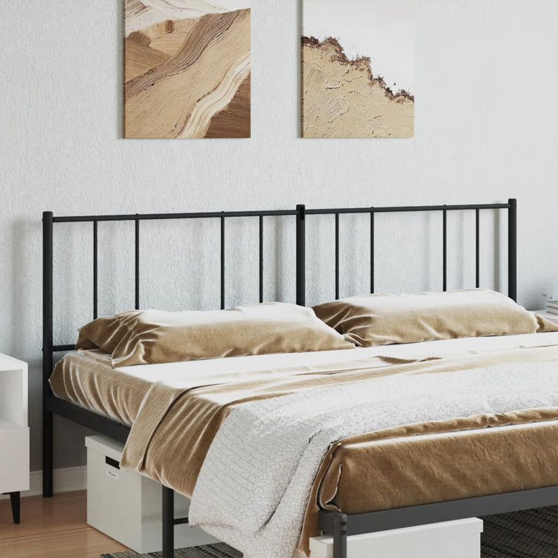 vidaXL fekete fém fejtámla 193 cm