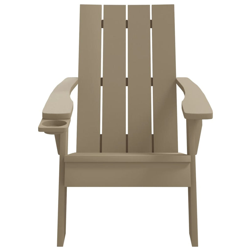 vidaXL világosbarna polipropilén kerti adirondack szék 75x88,5x89,5 cm