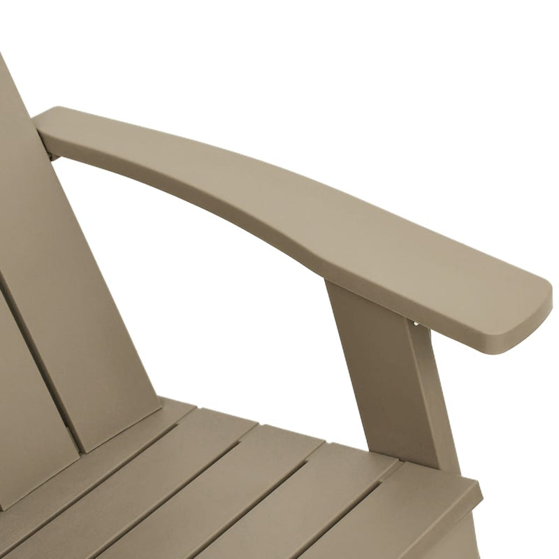 vidaXL világosbarna polipropilén kerti adirondack szék 75x88,5x89,5 cm