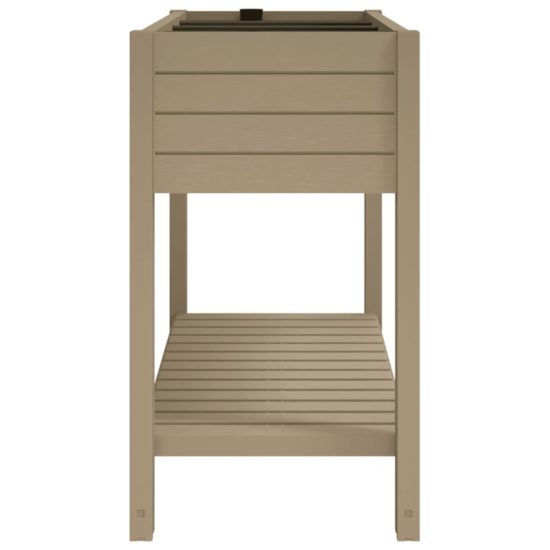 vidaXL világosbarna polipropilén magaságyás 110x45x79 cm