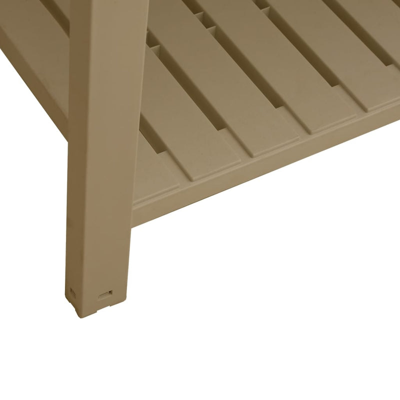 vidaXL világosbarna polipropilén magaságyás 110x45x79 cm