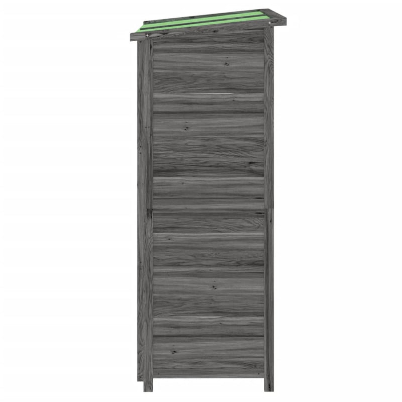 vidaXL szürke tömör fenyőfa kerti szerszámtároló 83 x 57 x 140 cm