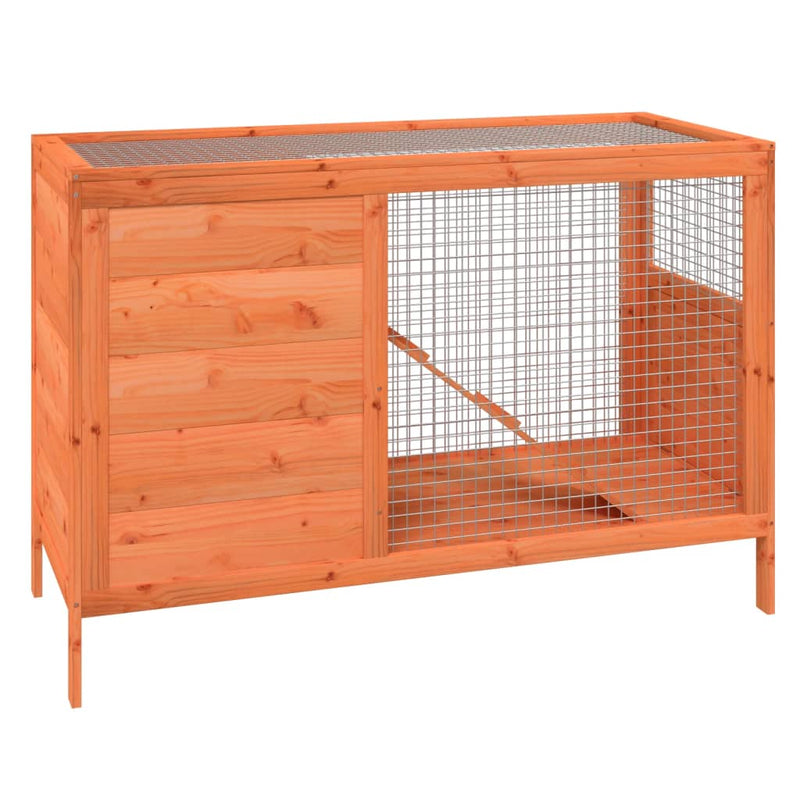 vidaXL barna tömör fenyőfa nyúlketrec 103 x 44 x 69,5 cm