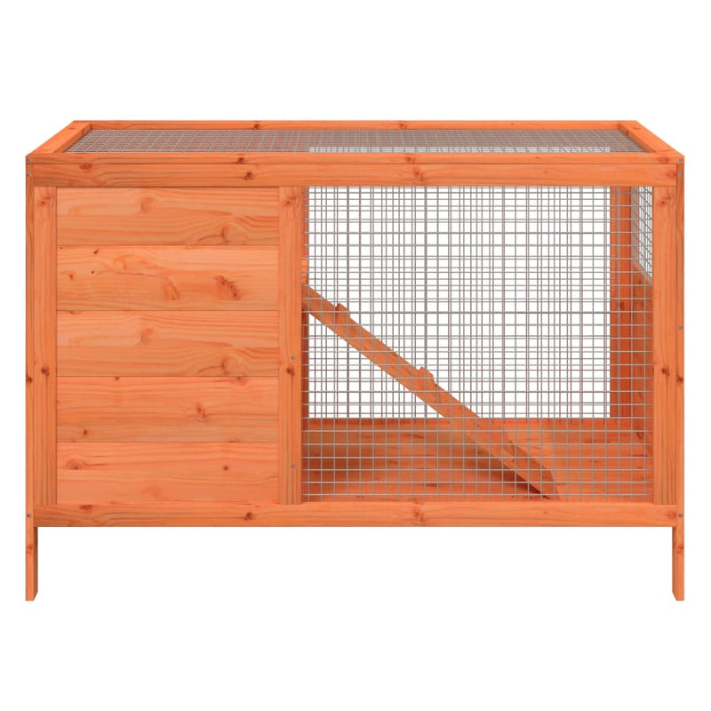 vidaXL barna tömör fenyőfa nyúlketrec 103 x 44 x 69,5 cm