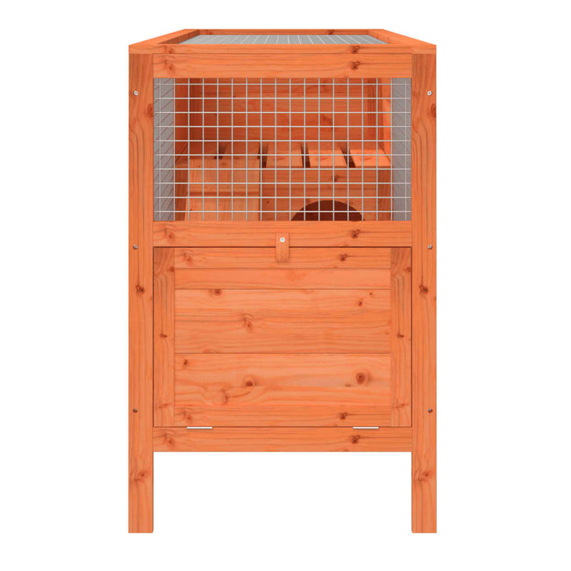 vidaXL barna tömör fenyőfa nyúlketrec 103 x 44 x 69,5 cm