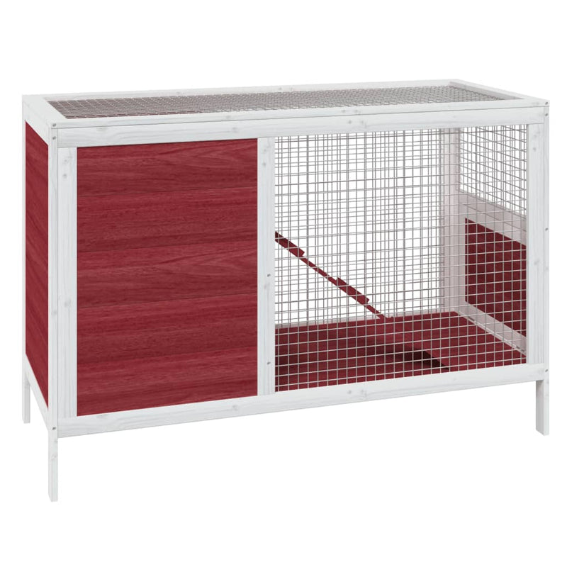 vidaXL kávébarna tömör fenyőfa nyúlketrec 103 x 44 x 69,5 cm