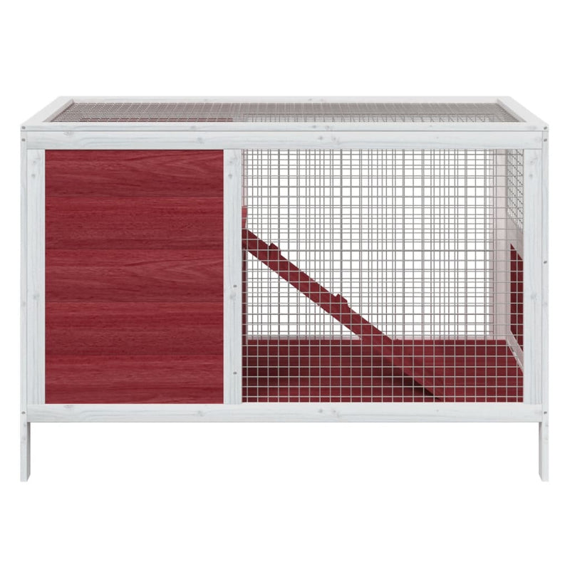 vidaXL kávébarna tömör fenyőfa nyúlketrec 103 x 44 x 69,5 cm