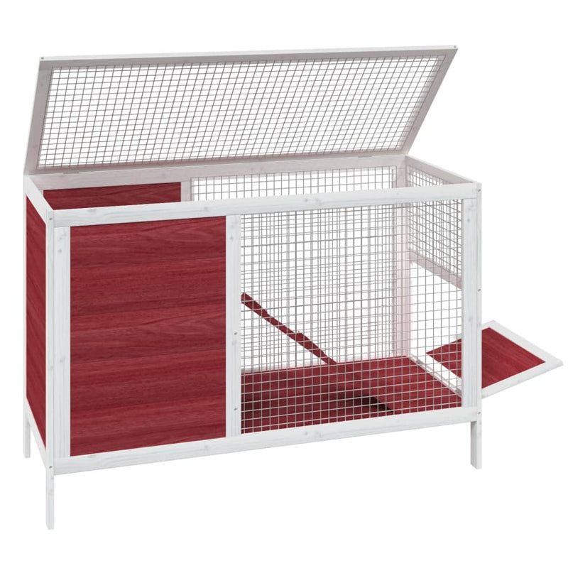 vidaXL kávébarna tömör fenyőfa nyúlketrec 103 x 44 x 69,5 cm