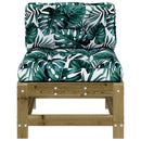 vidaXL impregnált fenyőfa középső kanapé párnákkal