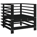 vidaXL 2 db fekete tömör fenyőfa kerti szék párnákkal