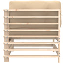 vidaXL 2 db tömör fenyőfa sarokkanapé párnákkal