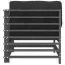 vidaXL 2 db szürke tömör fenyőfa sarokkanapé párnákkal