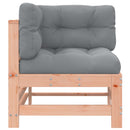 vidaXL 2 db tömör duglászfenyő sarokkanapé párnákkal