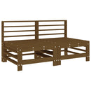 vidaXL 2 db mézbarna tömör fenyőfa középső kanapé párnákkal