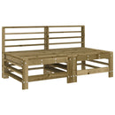 vidaXL 2 db impregnált fenyőfa középső kanapé párnákkal