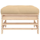 vidaXL 2 db tömör fenyőfa kerti lábzsámoly párnával