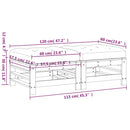 vidaXL 2 db mézbarna tömör fenyőfa kerti lábzsámoly párnával