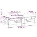 vidaXL 2 db impregnált fenyőfa kerti lábzsámoly párnával