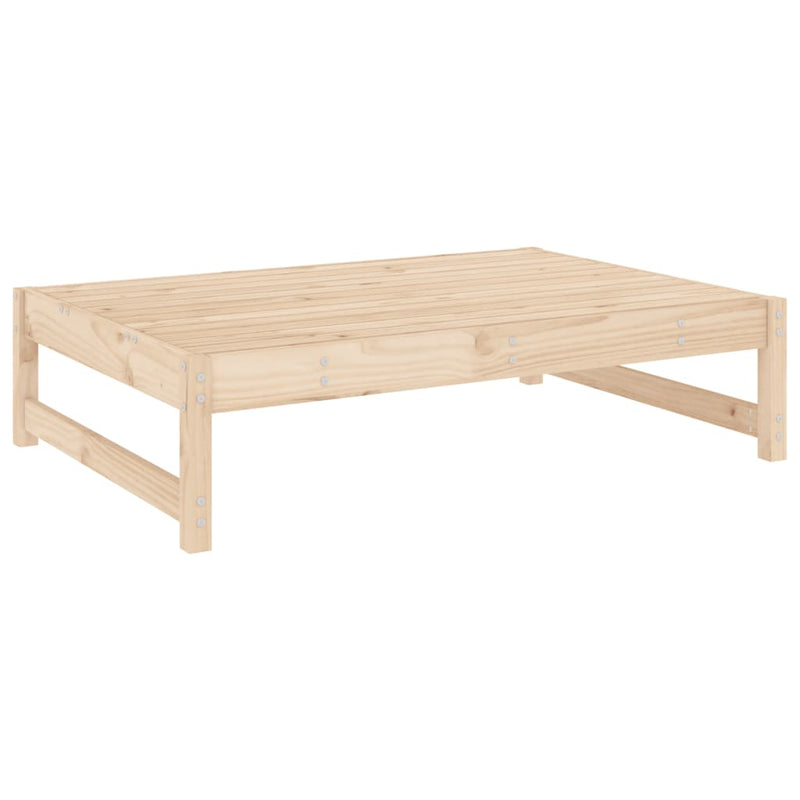 vidaXL tömör fenyőfa kerti lábzsámoly párnával 120x80 cm