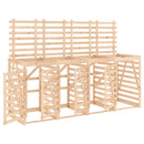 vidaXL négyes tömör fenyőfa görgős szemeteskuka-tároló