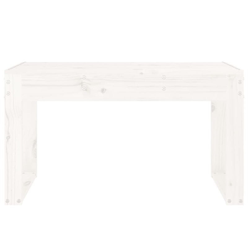 vidaXL fehér tömör fenyőfa kerti pad 80x38x45 cm