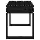 vidaXL fekete tömör fenyőfa kerti pad 80x38x45 cm