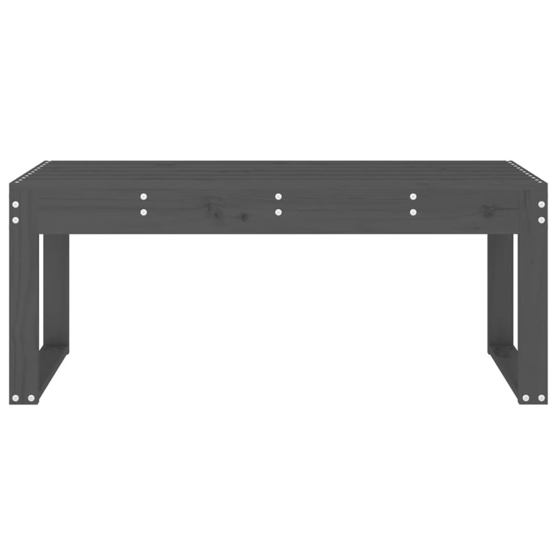 vidaXL szürke tömör fenyőfa kerti pad 110x38x45 cm
