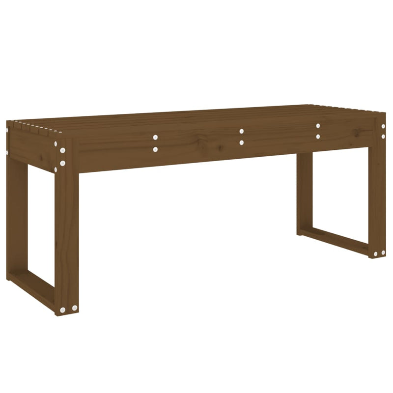 vidaXL mézbarna tömör fenyőfa kerti pad 110x38x45 cm