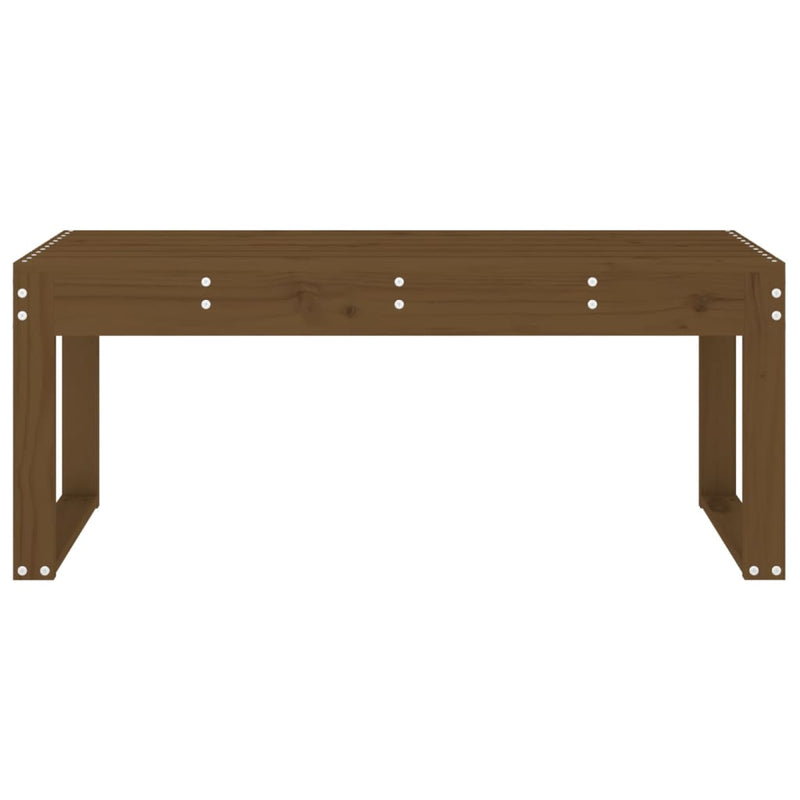 vidaXL mézbarna tömör fenyőfa kerti pad 110x38x45 cm
