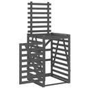 vidaXL szürke tömör fenyőfa szemeteskuka tároló 84x90x128,5 cm