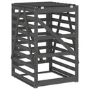 vidaXL szürke tömör fenyőfa szemeteskuka tároló 84x90x128,5 cm