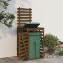 vidaXL mézbarna tömör fenyőfa szemeteskuka tároló 84x90x128,5 cm