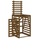 vidaXL mézbarna tömör fenyőfa szemeteskuka tároló 84x90x128,5 cm