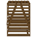 vidaXL mézbarna tömör fenyőfa szemeteskuka tároló 84x90x128,5 cm