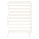 vidaXL fehér tömör fenyőfa szemeteskuka tároló hosszabbító