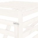 vidaXL fehér tömör fenyőfa szemeteskuka tároló hosszabbító