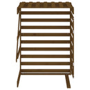 vidaXL mézbarna tömör fenyőfa szemeteskuka tároló hosszabbító