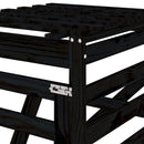 vidaXL fekete tömör fenyőfa szemeteskuka tároló hosszabbító