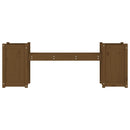 vidaXL mézbarna tömör fenyőfa növénytartó pad 180x36x63 cm