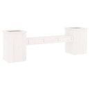 vidaXL fehér tömör fenyőfa növénytartó pad 184,5x39,5x56,5 cm