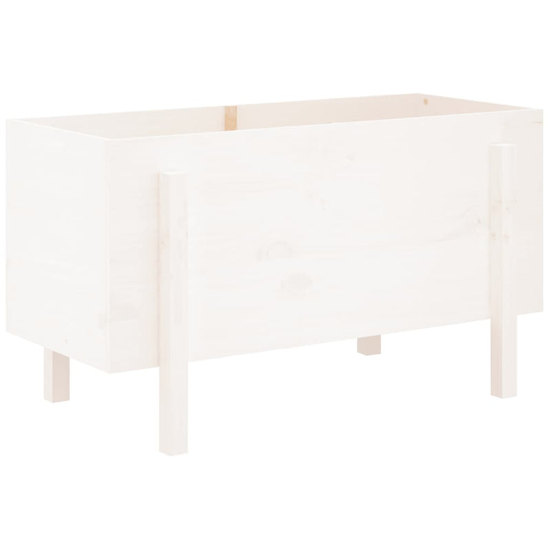 vidaXL fehér tömör fenyőfa kerti magaságyás 101 x 50 x 57 cm