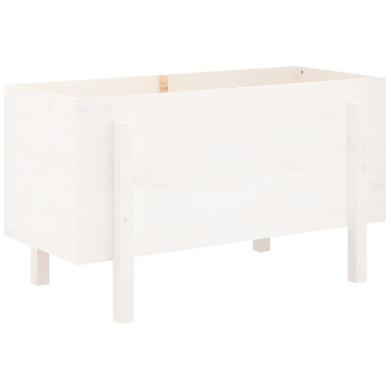 vidaXL fehér tömör fenyőfa kerti magaságyás 101 x 50 x 57 cm