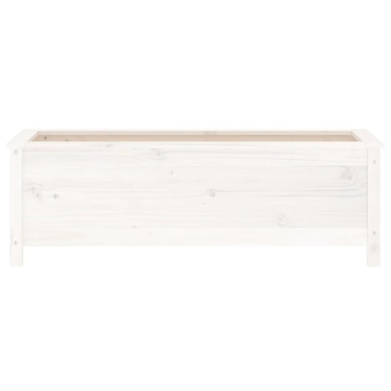 vidaXL fehér tömör fenyőfa kerti magaságyás 119,5x40x39 cm